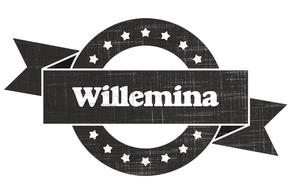 Willemina grunge logo