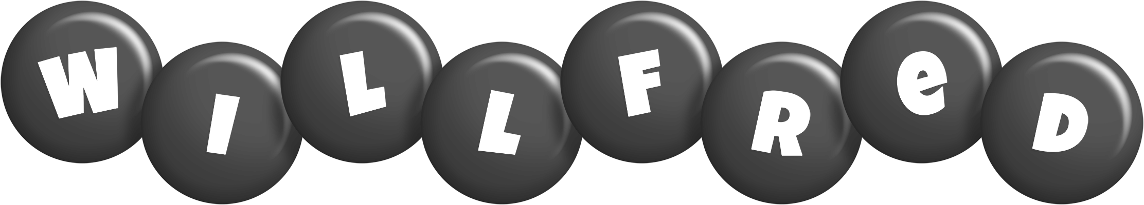 Willfred candy-black logo