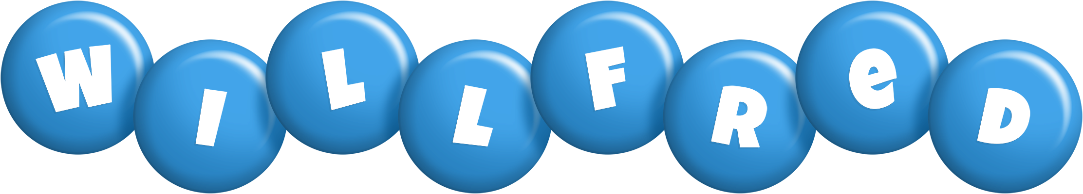 Willfred candy-blue logo