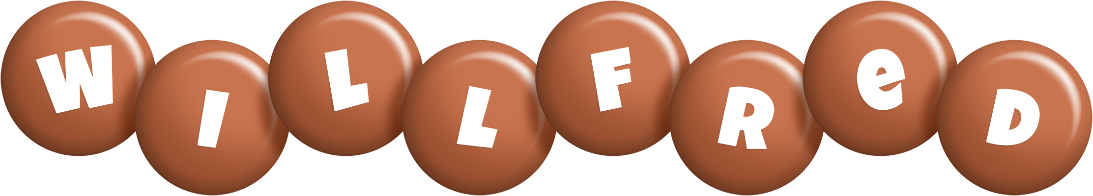 Willfred candy-brown logo