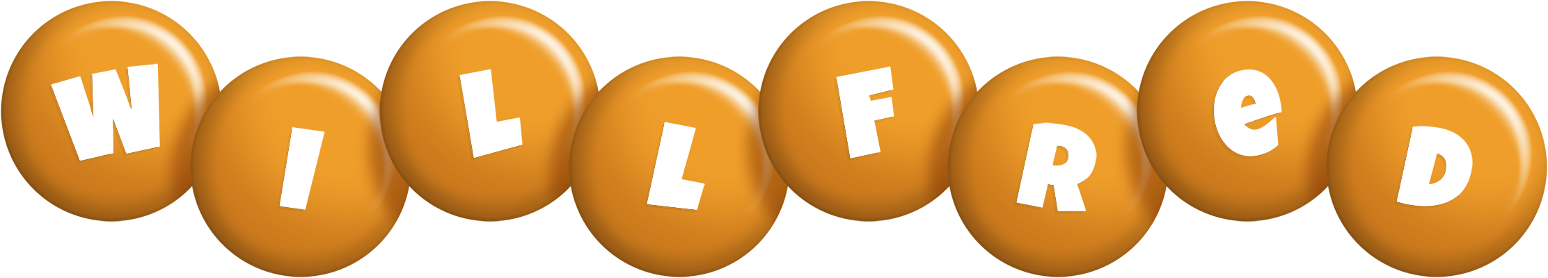Willfred candy-orange logo
