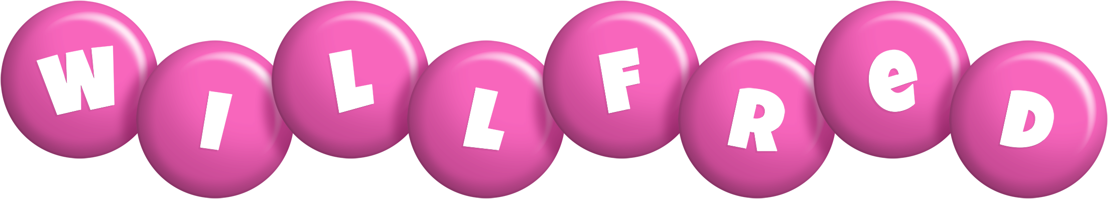 Willfred candy-pink logo