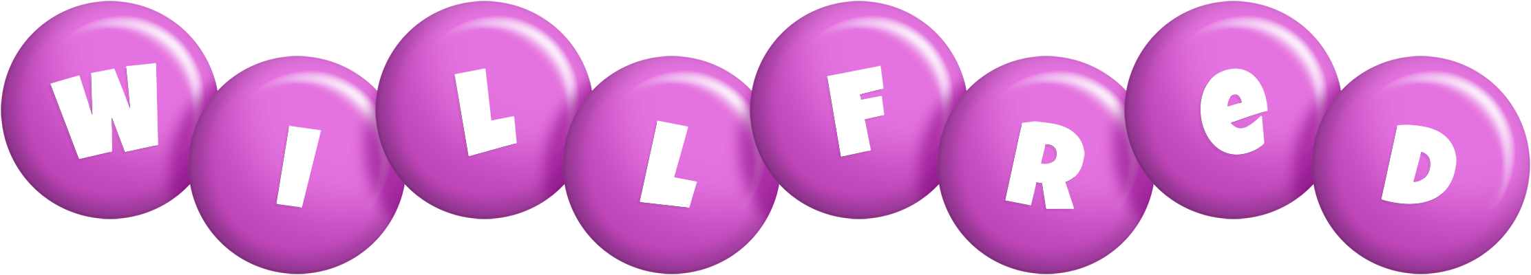 Willfred candy-purple logo