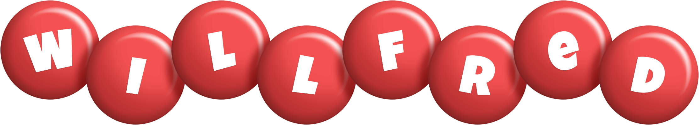 Willfred candy-red logo