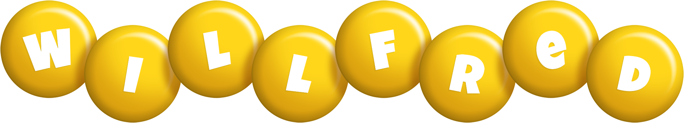Willfred candy-yellow logo