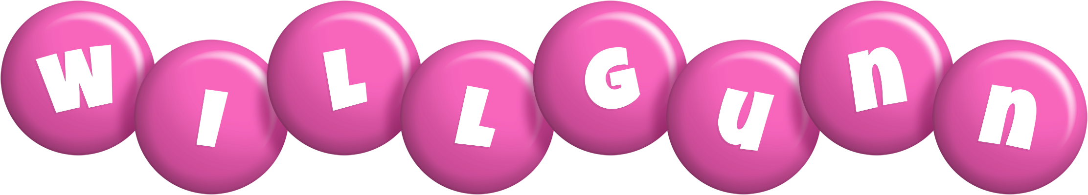 Willgunn candy-pink logo