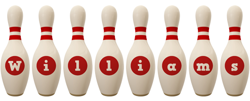 Williams bowling-pin logo