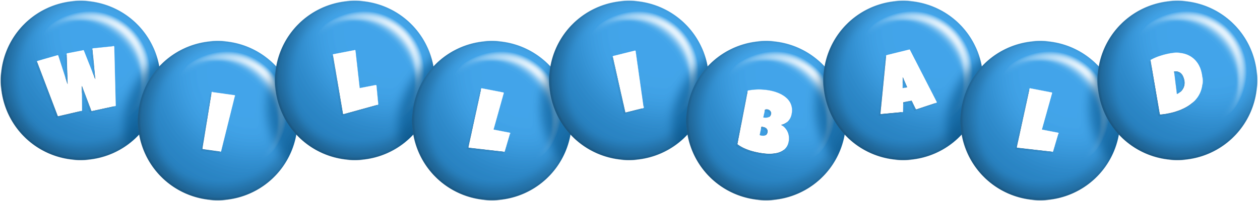 Willibald candy-blue logo