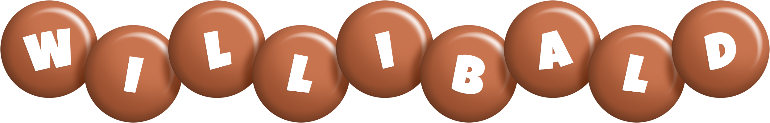 Willibald candy-brown logo