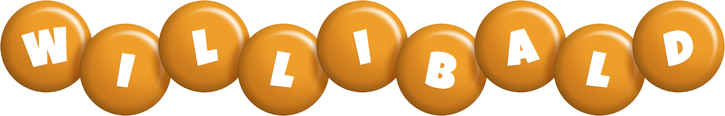 Willibald candy-orange logo