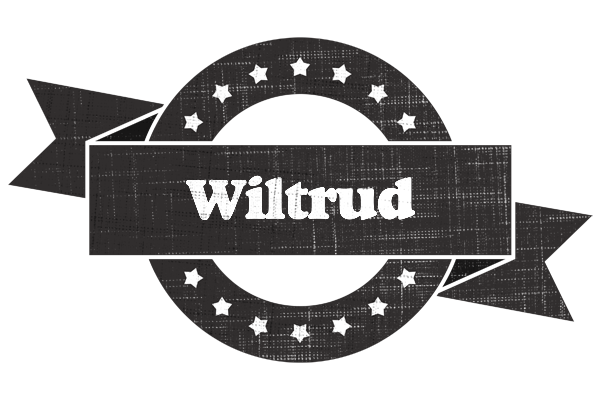 Wiltrud grunge logo