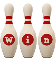 Win bowling-pin logo