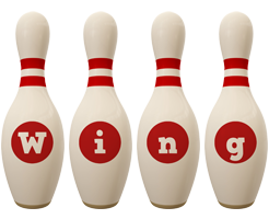 Wing bowling-pin logo