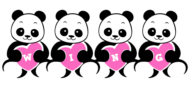 Wing love-panda logo