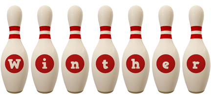 Winther bowling-pin logo