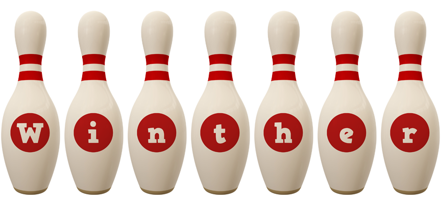 Winther bowling-pin logo