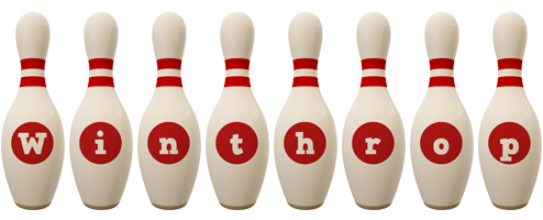 Winthrop bowling-pin logo