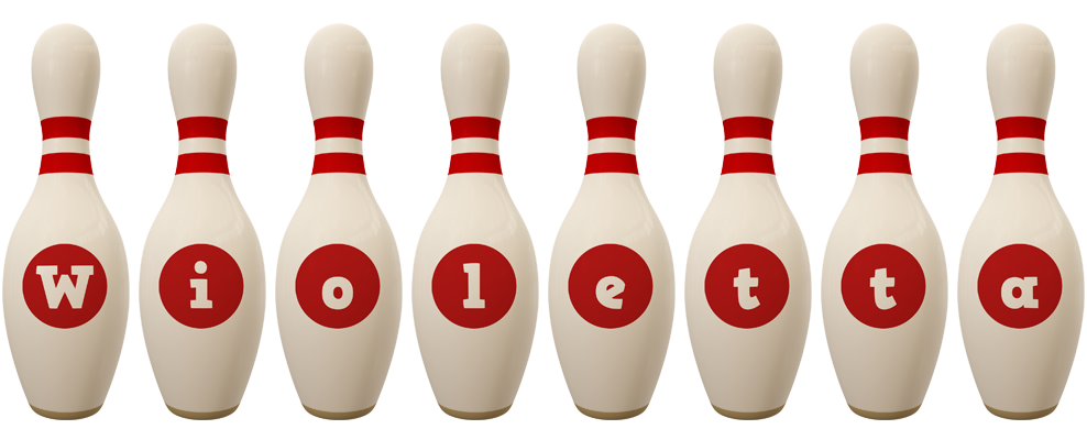 Wioletta bowling-pin logo
