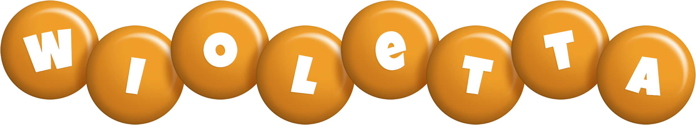 Wioletta candy-orange logo
