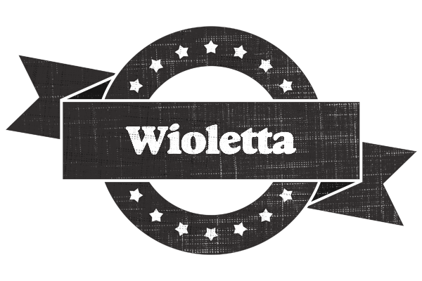 Wioletta grunge logo