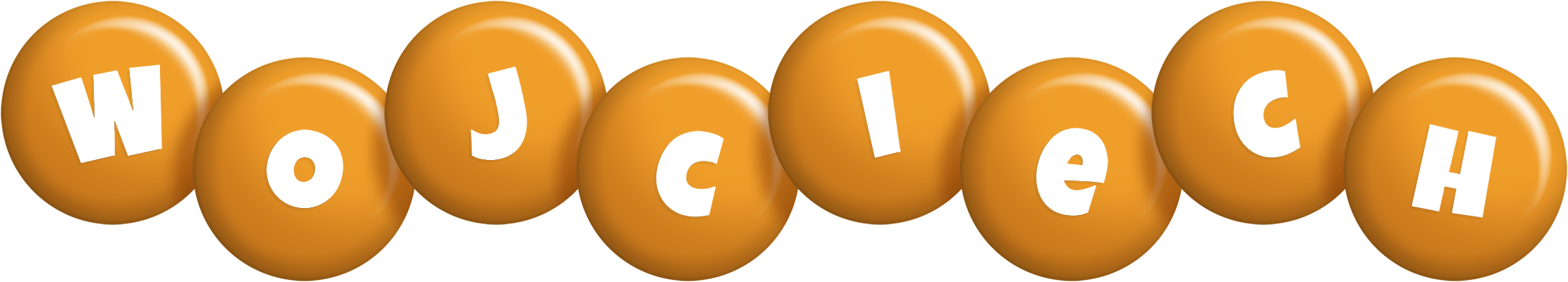 Wojciech candy-orange logo