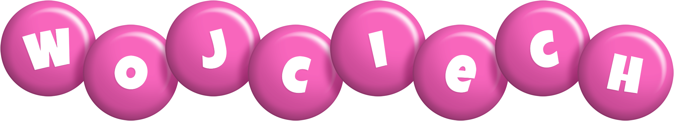 Wojciech candy-pink logo