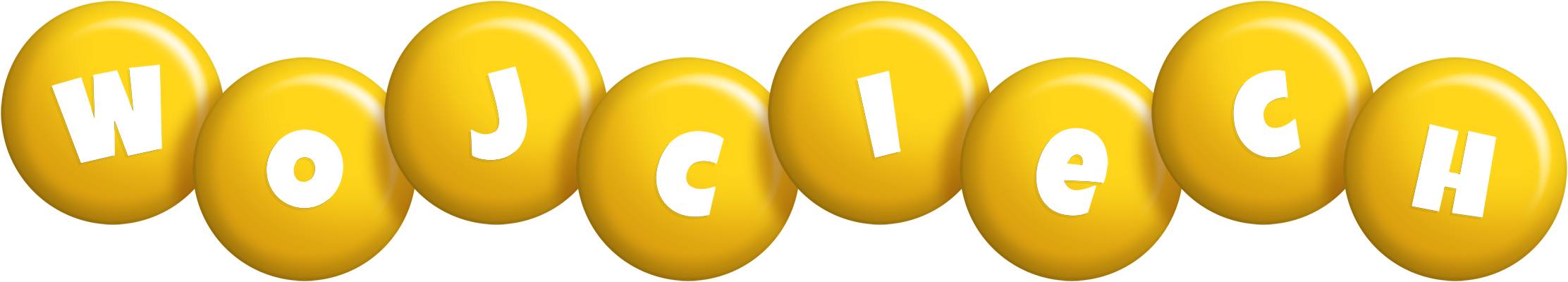 Wojciech candy-yellow logo