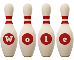 Wole bowling-pin logo