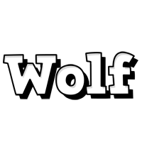 Wolf snowing logo