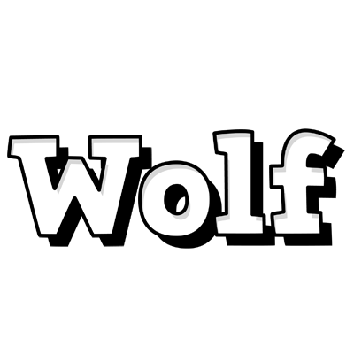 Wolf snowing logo