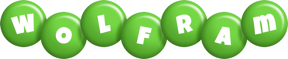 Wolfram candy-green logo