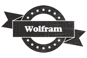 Wolfram grunge logo