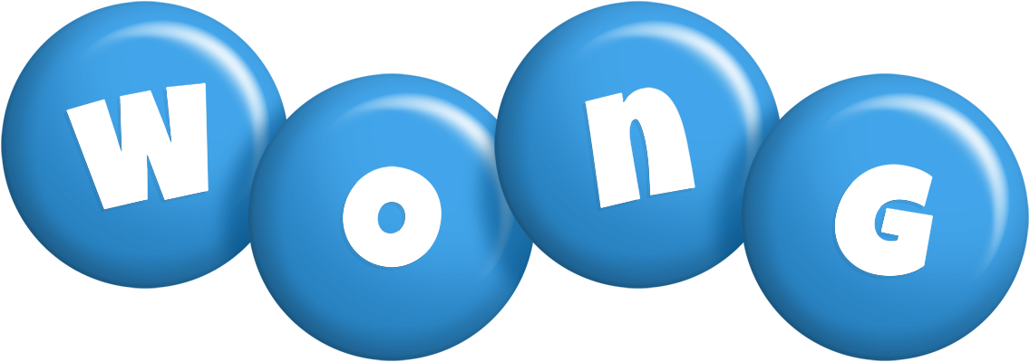 Wong candy-blue logo
