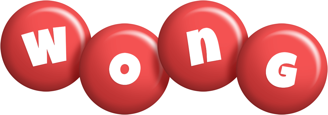 Wong candy-red logo