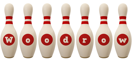 Woodrow bowling-pin logo