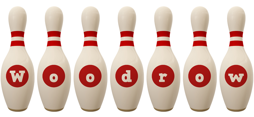 Woodrow bowling-pin logo