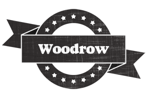 Woodrow grunge logo