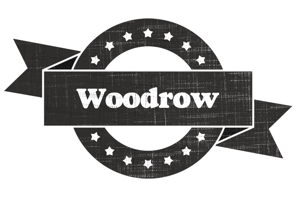Woodrow grunge logo