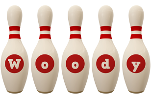 Woody bowling-pin logo