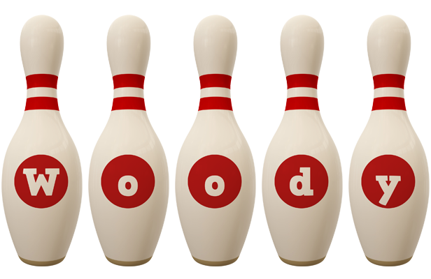 Woody bowling-pin logo