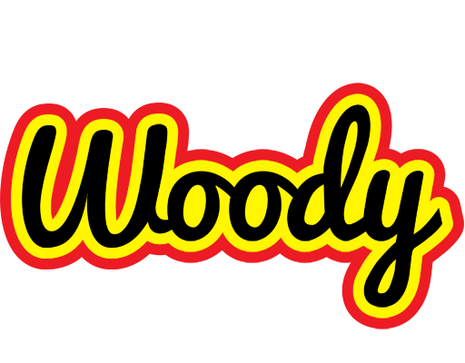 Woody flaming logo