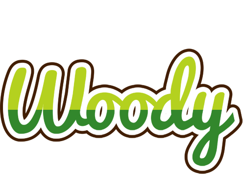 Woody golfing logo