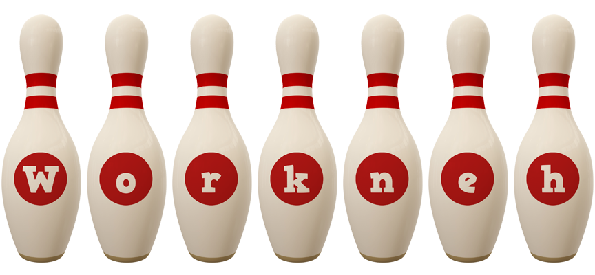 Workneh bowling-pin logo