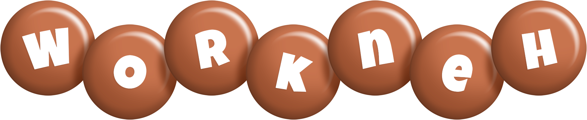 Workneh candy-brown logo