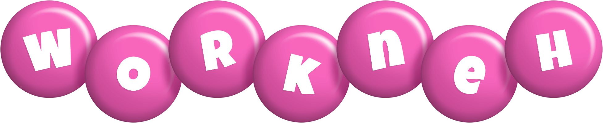Workneh candy-pink logo