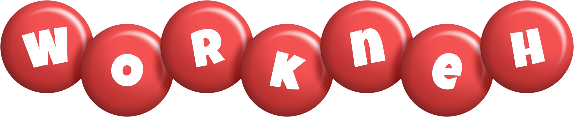 Workneh candy-red logo