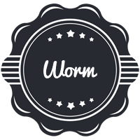 Worm badge logo