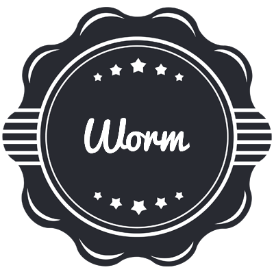 Worm badge logo