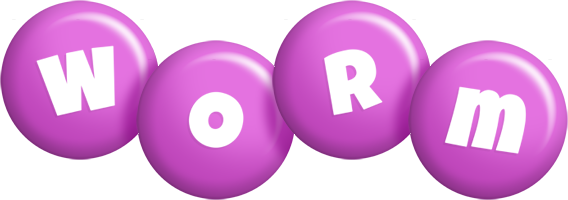 Worm candy-purple logo
