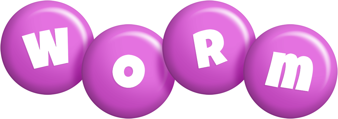 Worm candy-purple logo